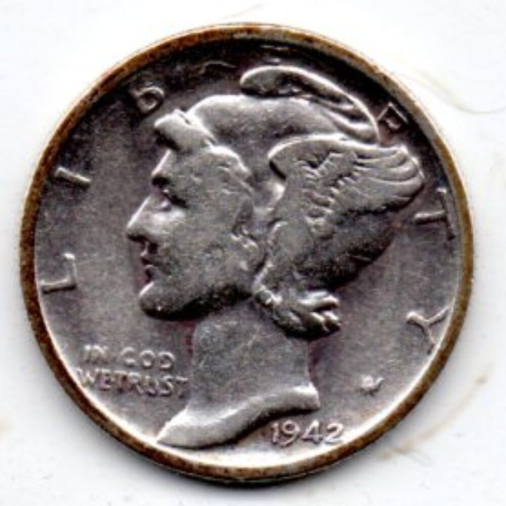 Granny Estate Find - 1942 S Mercury Dime - 90% Silver